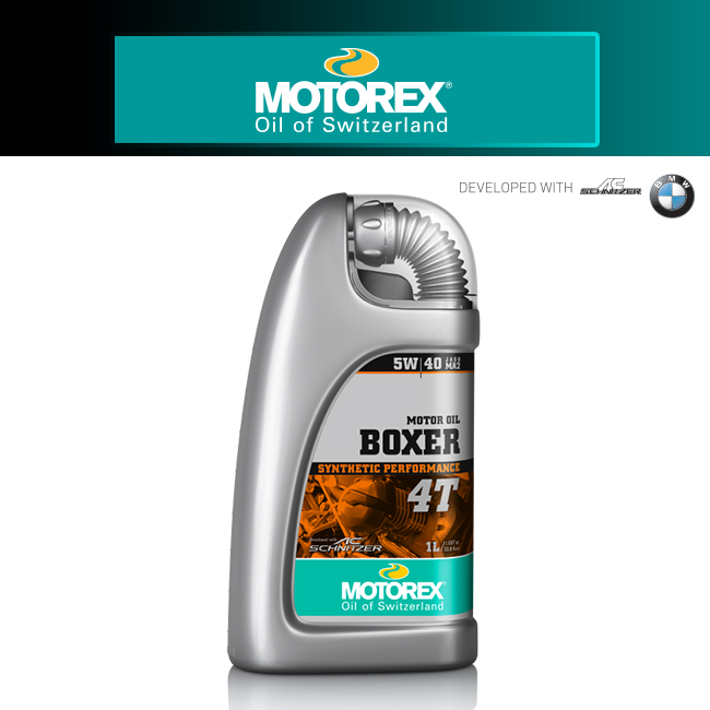 [MOTOREX] 모토렉스 오토바이 4싸이클 100% 합성 엔진오일 박서 4T (5W/40) 1L